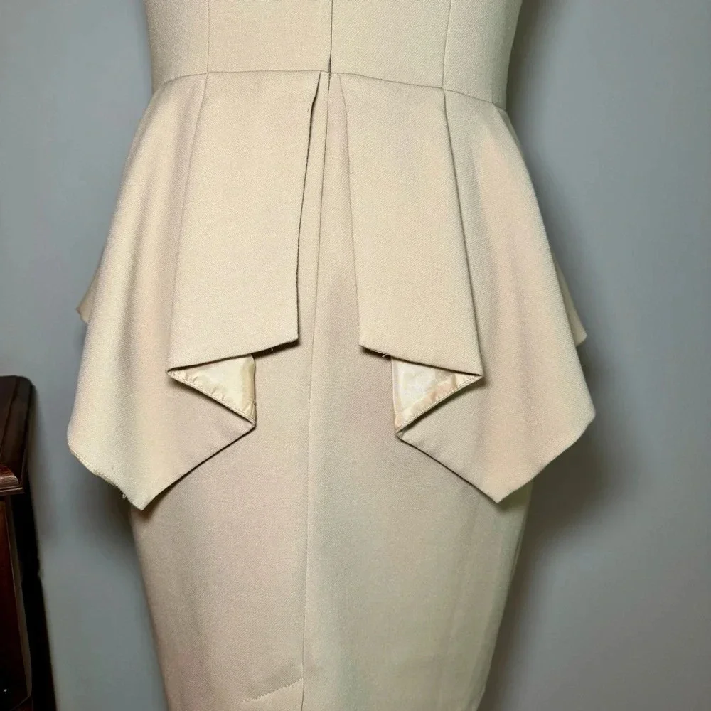TopShop origami peplum dress size 6 cap sleeve perfect for capsule‎ wardrobe
